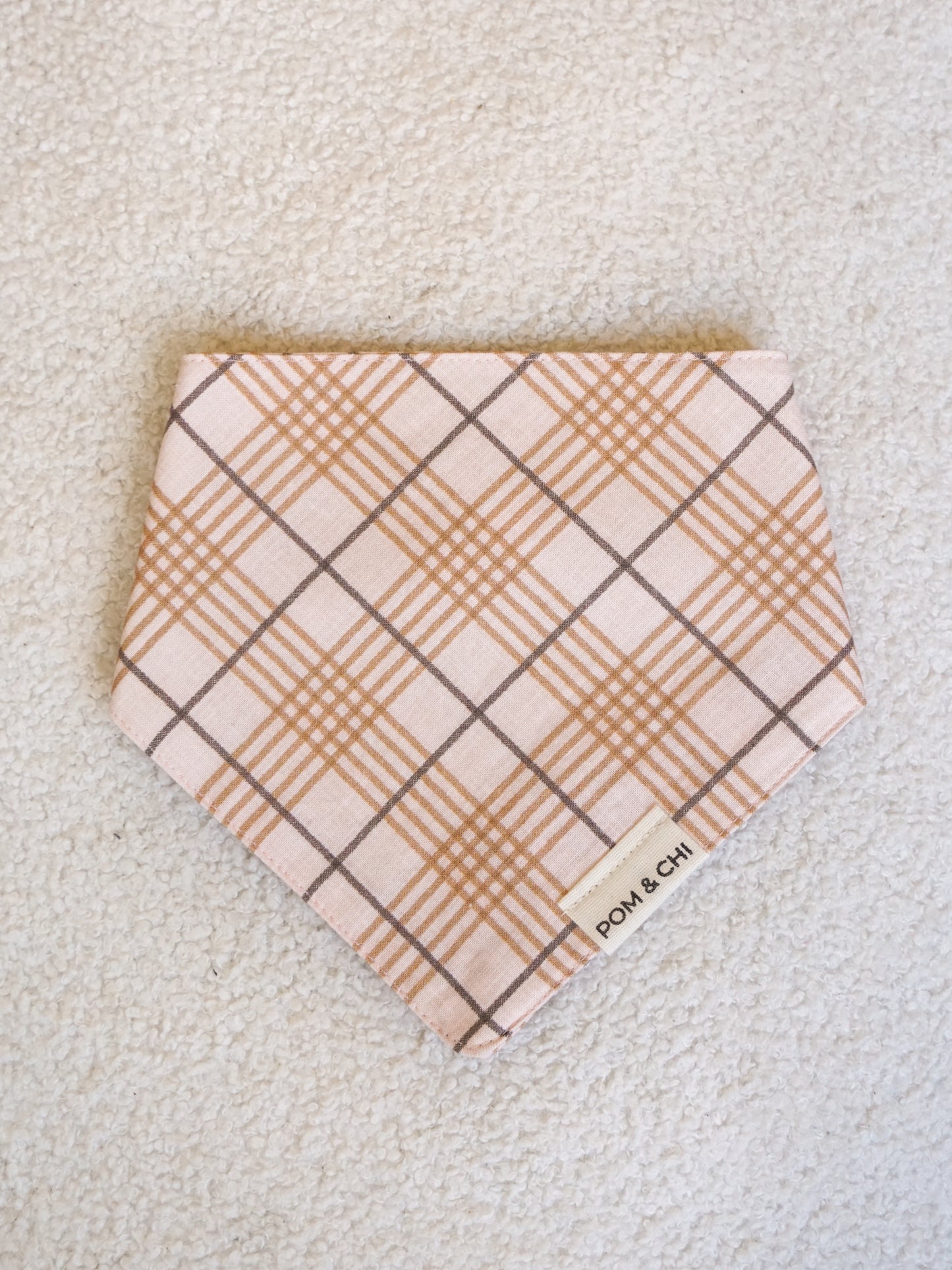 POM & CHI Pet Boutique Small Dog Bandana in plaid