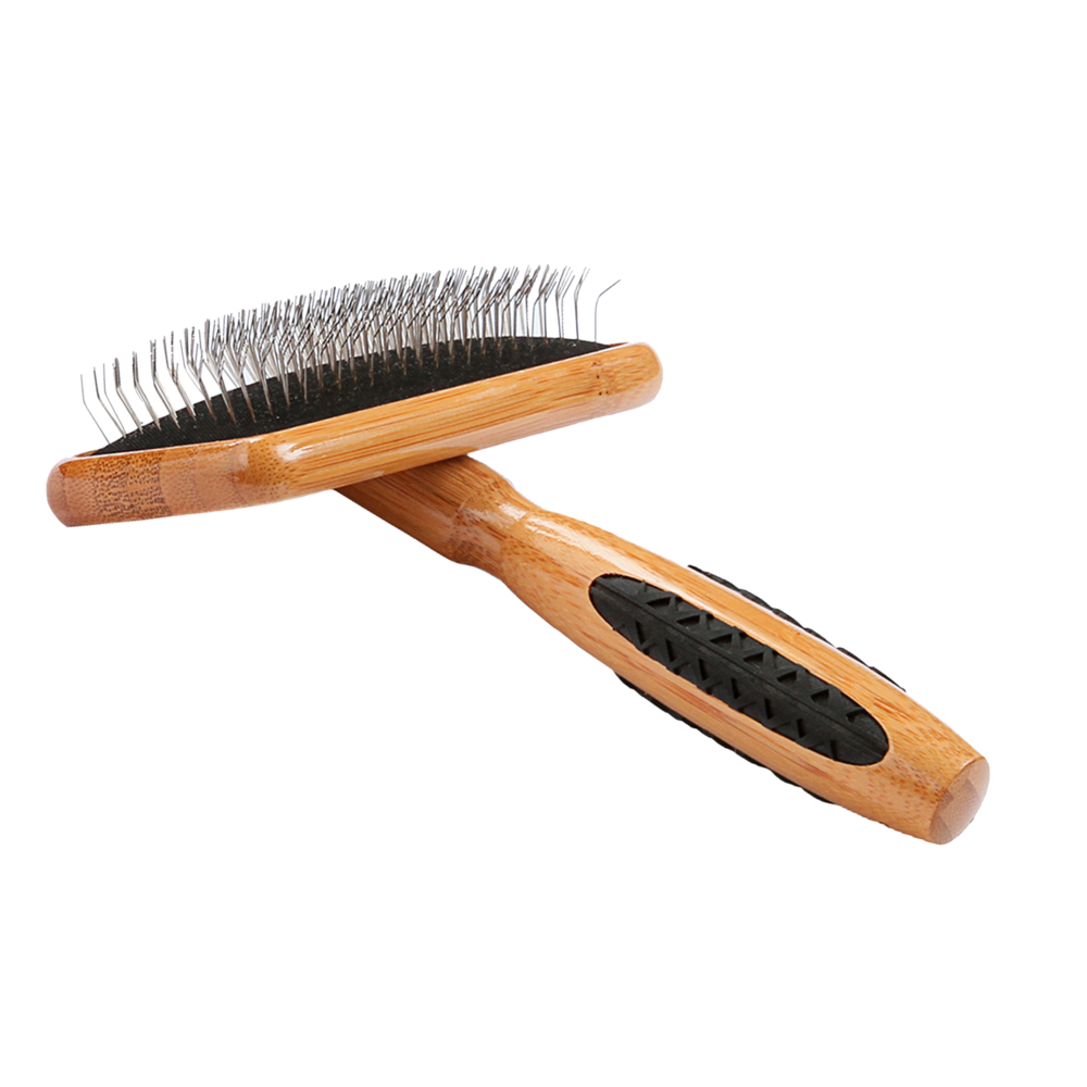 De-Matting Bamboo Dog Brush