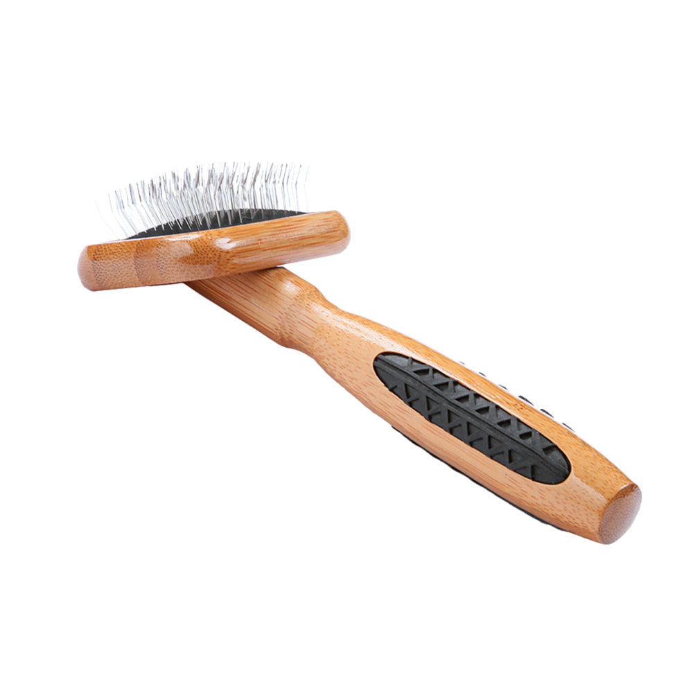 De-Matting Bamboo Dog Brush