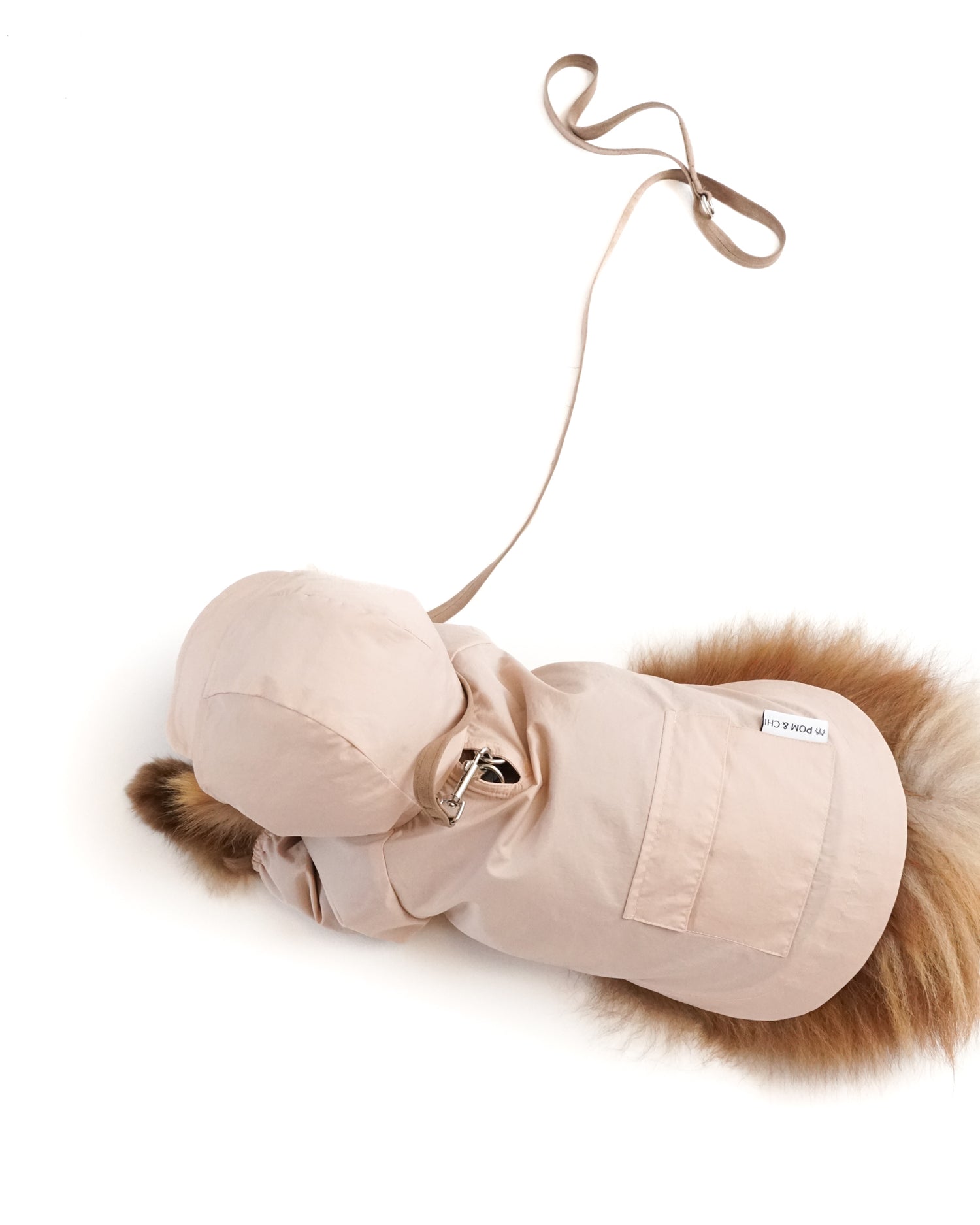 POM & CHI Pet Boutique The Rain Jacket for small dogs in Blush Pink