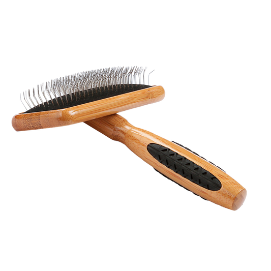 De-Matting Bamboo Dog Brush
