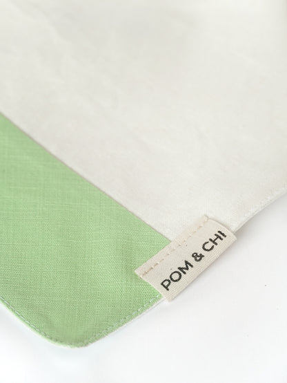 Pom & Chi Sustainable Small Dog Bandana Spring In My Step in Mint Green