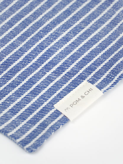 Pom & Chi small dog bandana in coastal stripe ocean