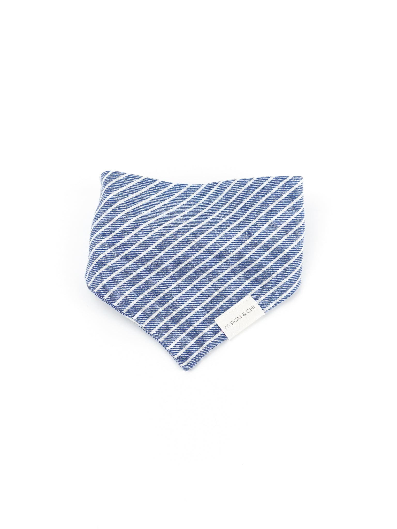 Pom & Chi small dog bandana in coastal stripe ocean front