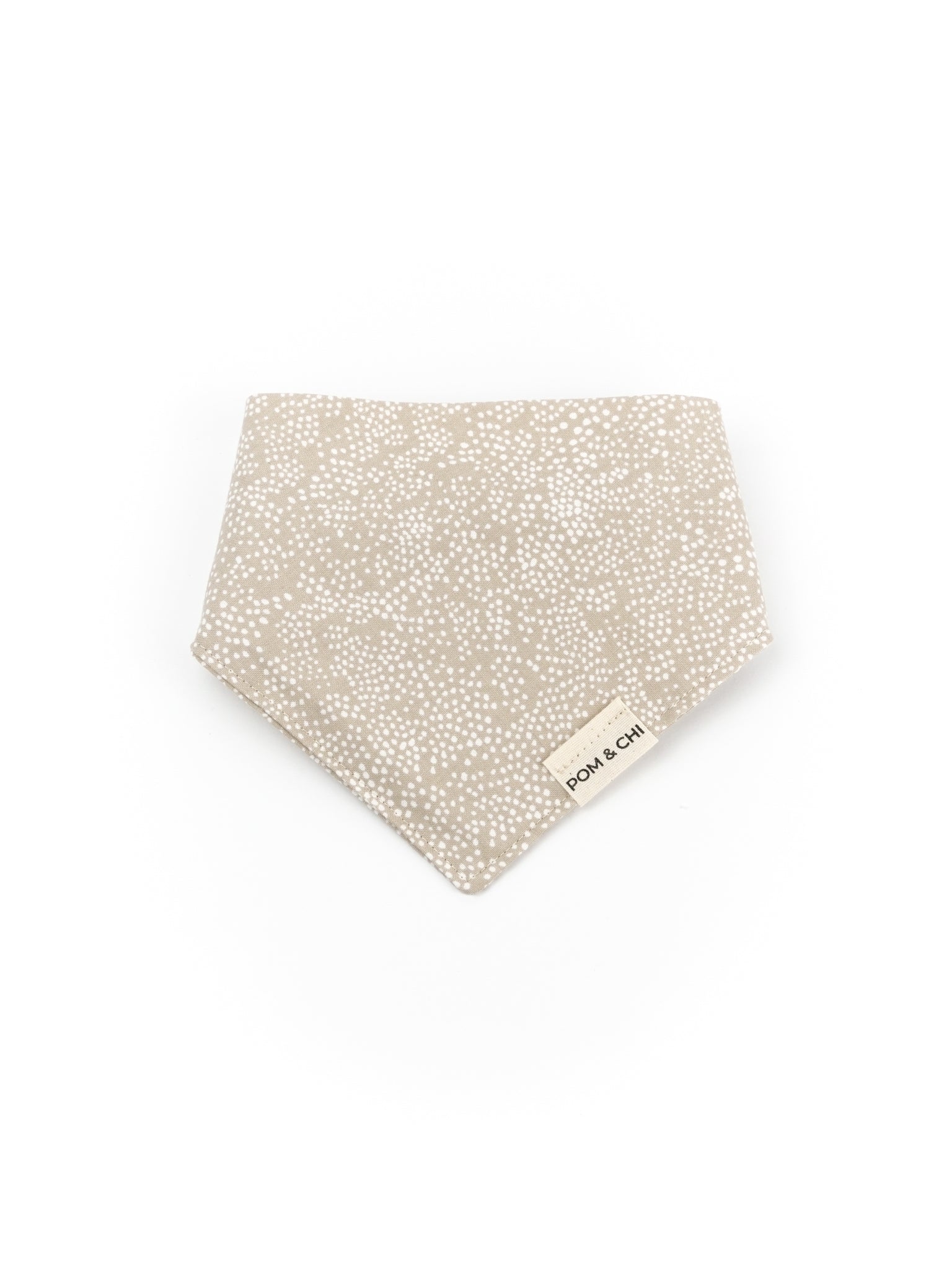Pom & Chi Small Dog Bandana in Champagne Supernova front
