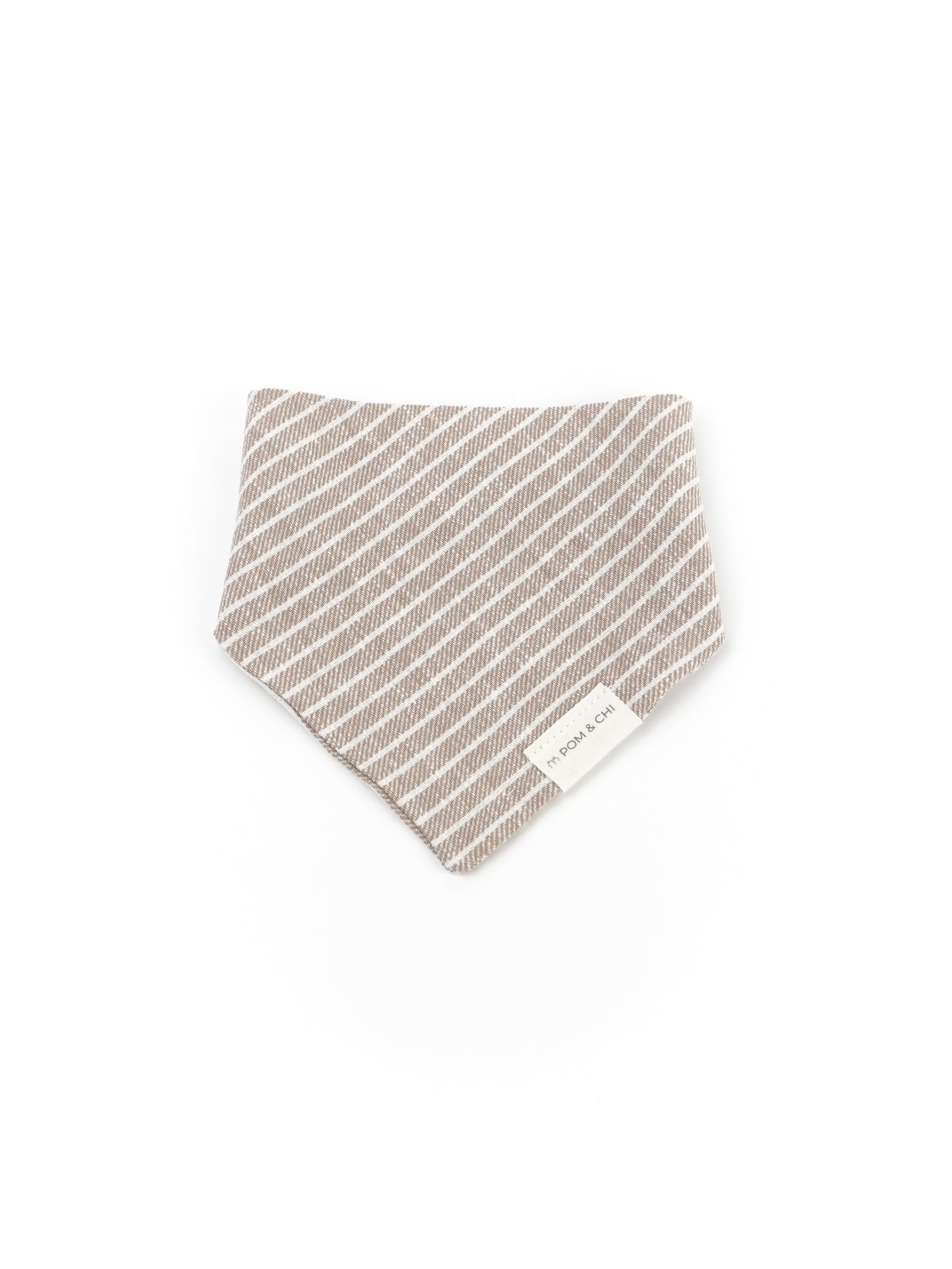 Pom & Chi small dog bandana in coastal stripe sand